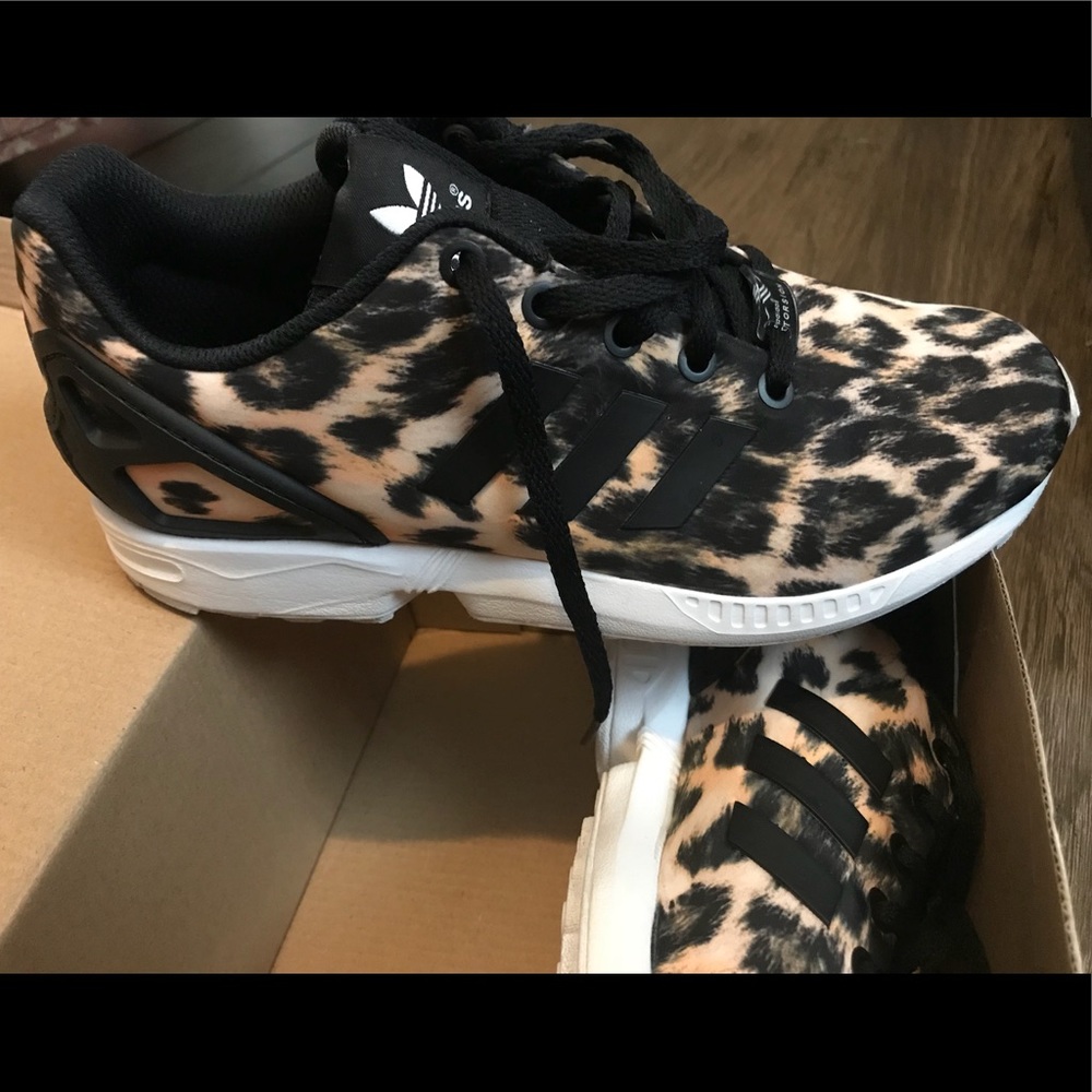Adidas leopard print. ZX Flux torsion